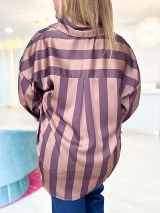 Mocha Mornings Striped Top