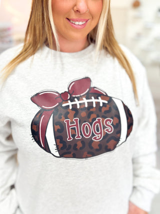 Hogs Football Graphic Sweatshirt