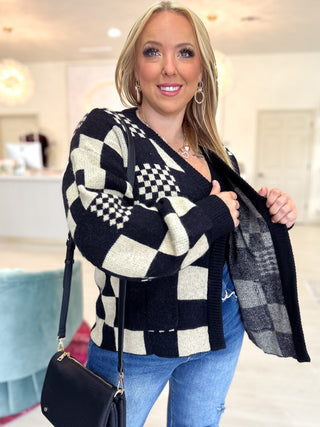Checkmate Open Cardigan