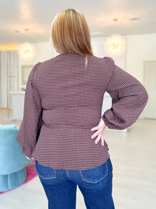 Through The Window Peplum Top