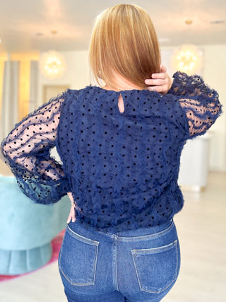 The Dotted Line Mesh Top