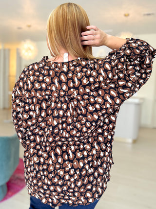 Top Notched Leopard Top