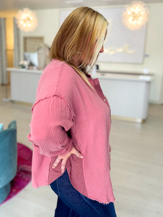 Majorie Gauze Oversized Top