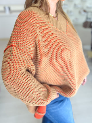 Two Tone Oversized Sweater