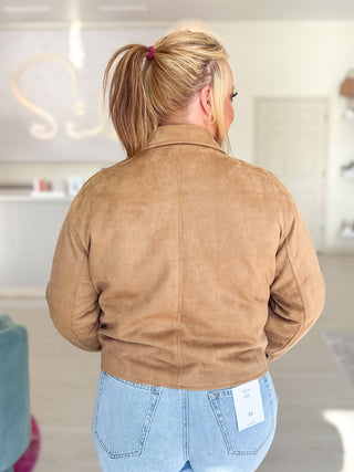 I Can't Be Suede Cropped Jacket
