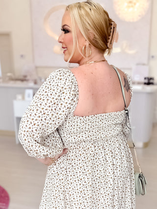 The Laces Edge Floral Midi Dress