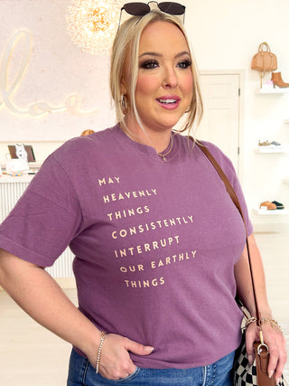 Let Heavenly Things Graphic Tee