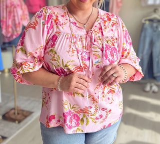 Floral Puff Sleeve Top