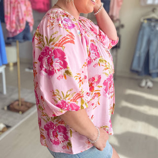 Floral Puff Sleeve Top