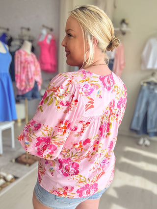 Floral Puff Sleeve Top