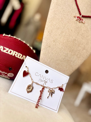 Arkansas Razorbacks Paper Clip Charm Collector Necklace