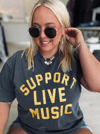 Support Live Music Graphic Tee