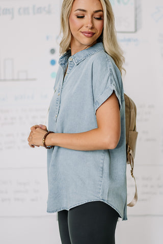 I'm That Girl Button Up Denim Top