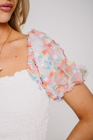 In The Candy Jar Embellished Crop Top