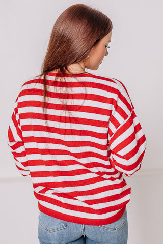 Jumping For Joy Striped Sweater Top