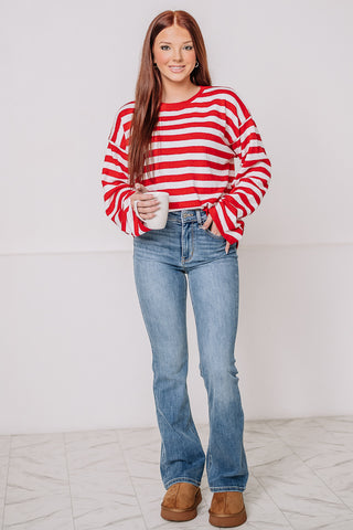 Jumping For Joy Striped Sweater Top