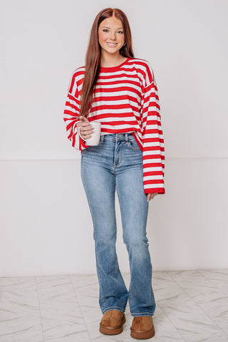 Jumping For Joy Striped Sweater Top