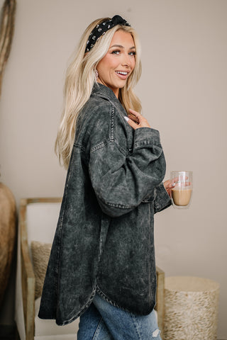 Just Know I Mean It Oversized Denim Jacket