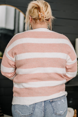 Just Peachy Drop Shoulder Sweater