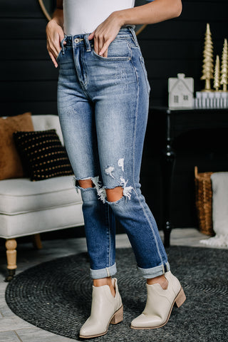 Larger Than Life Cuffed Straight Jeans
