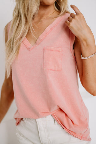 Lead The Way Pocket Tank Top | Pink