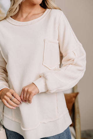 Let's Go Anywhere Oversized Top | Ivory