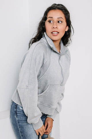 Let's Stay In Pullover | Heather Grey