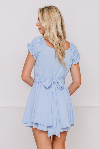 Living in a cloud puff sleeve romper