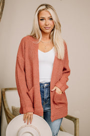 Lunch Date Knit Cardigan | Rust