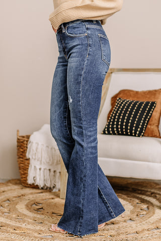 Mid Rise Flare Jeans