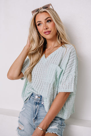 Mint Condition Lightweight Crop Top | Blue