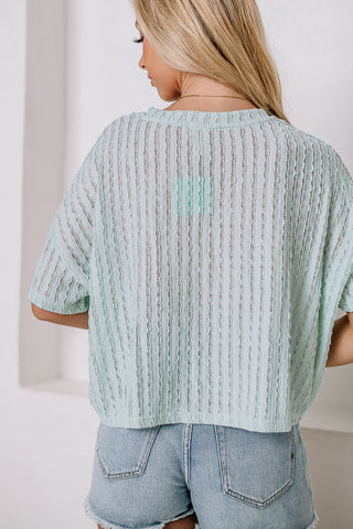 Mint Condition Lightweight Crop Top | Blue