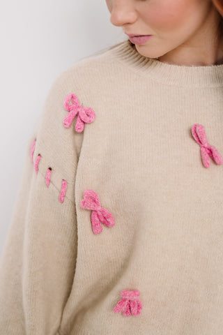 Miss Me Yet Bow Embellished Sweater