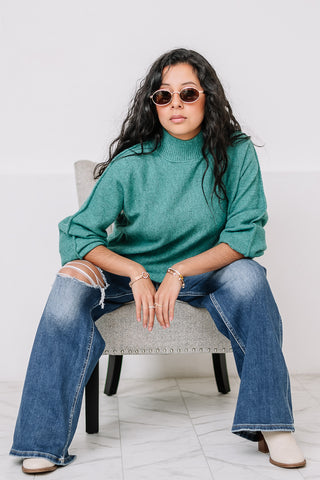 Mock Neck Sweater Top | Mermaid