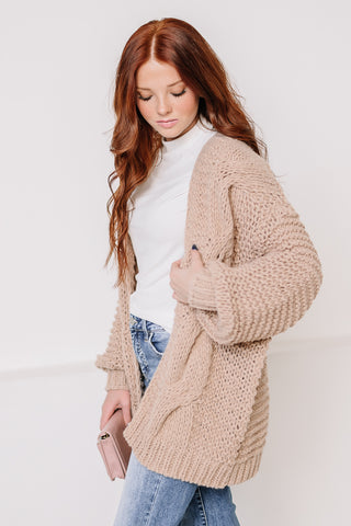 Off The Coast Cable Knit Cardigan