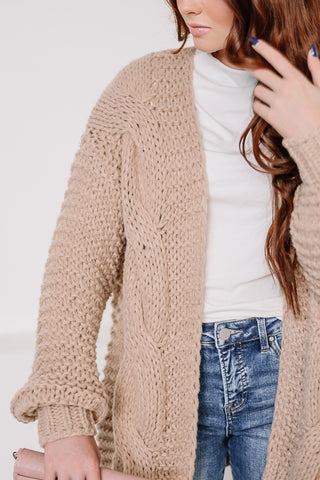 Off The Coast Cable Knit Cardigan