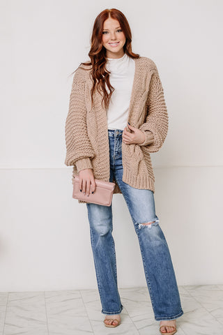 Off The Coast Cable Knit Cardigan