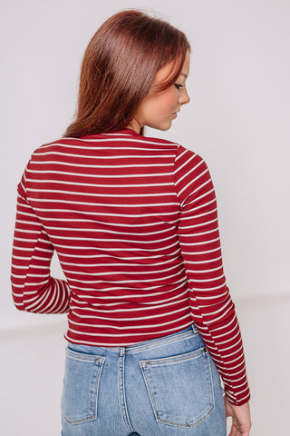 Ok Sweet Thang Stripped Top | Red/White