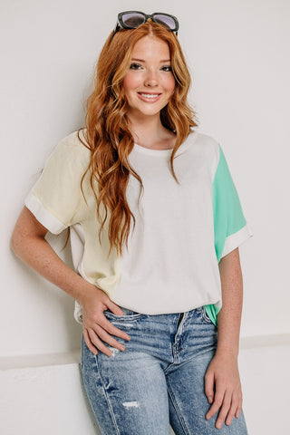 On A Roll Color Block Top