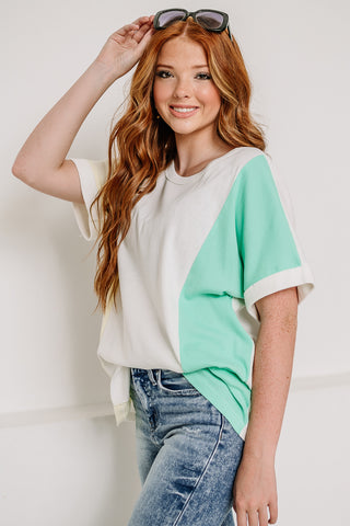 On A Roll Color Block Top