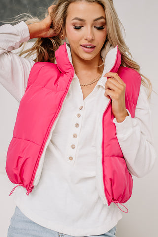 On The Other Hand Reversable Vest | Pink/White