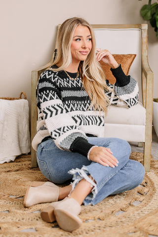 On The Trend Aztec Sweater