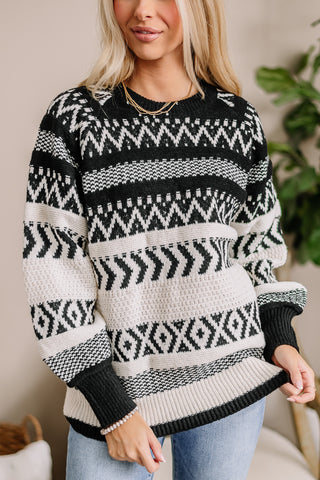 On The Trend Aztec Sweater