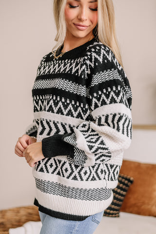 On The Trend Aztec Sweater