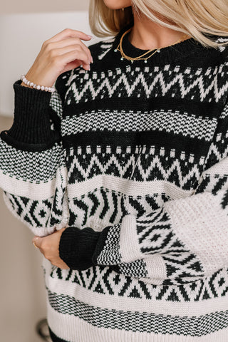 On The Trend Aztec Sweater