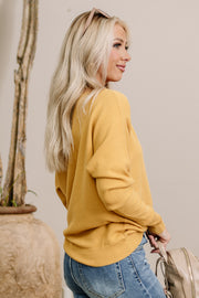 Out Of The Dark Waffle Top | Yellow
