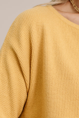 Out Of The Dark Waffle Top | Yellow