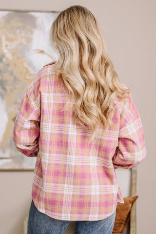 Plaid To Be Here Button Down Top