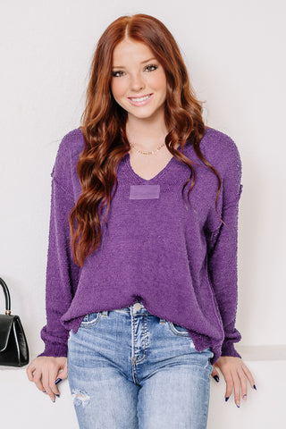 Plum Crazy Popcorn Sweater | Plum