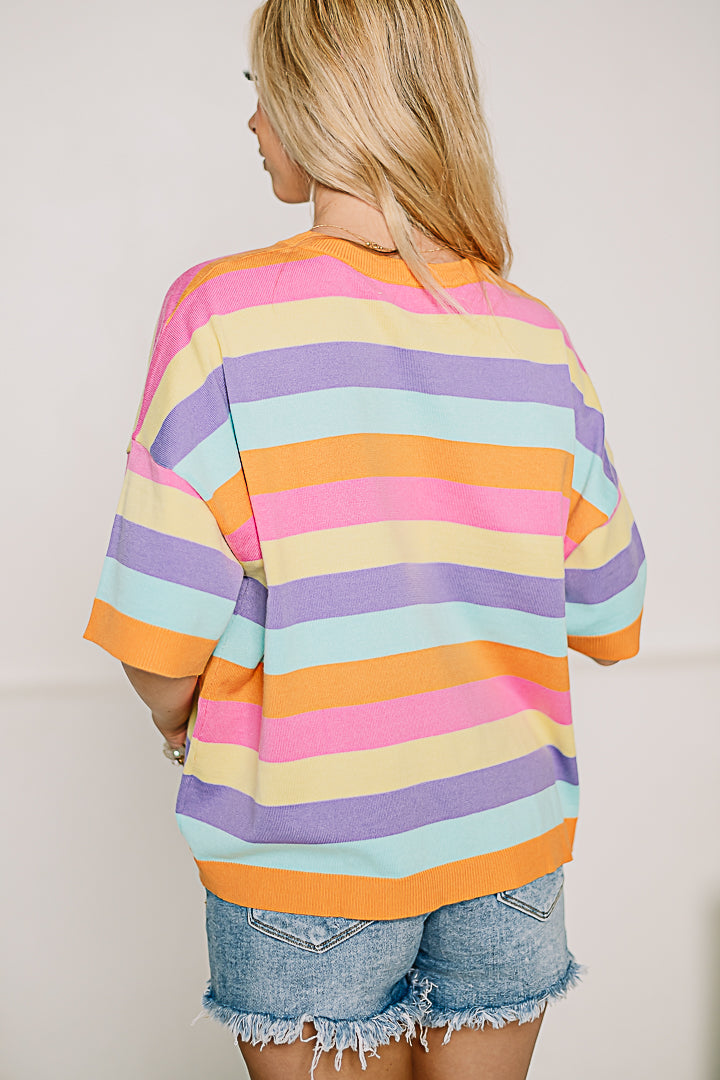 Rainbow Bright Striped Top – Siloe